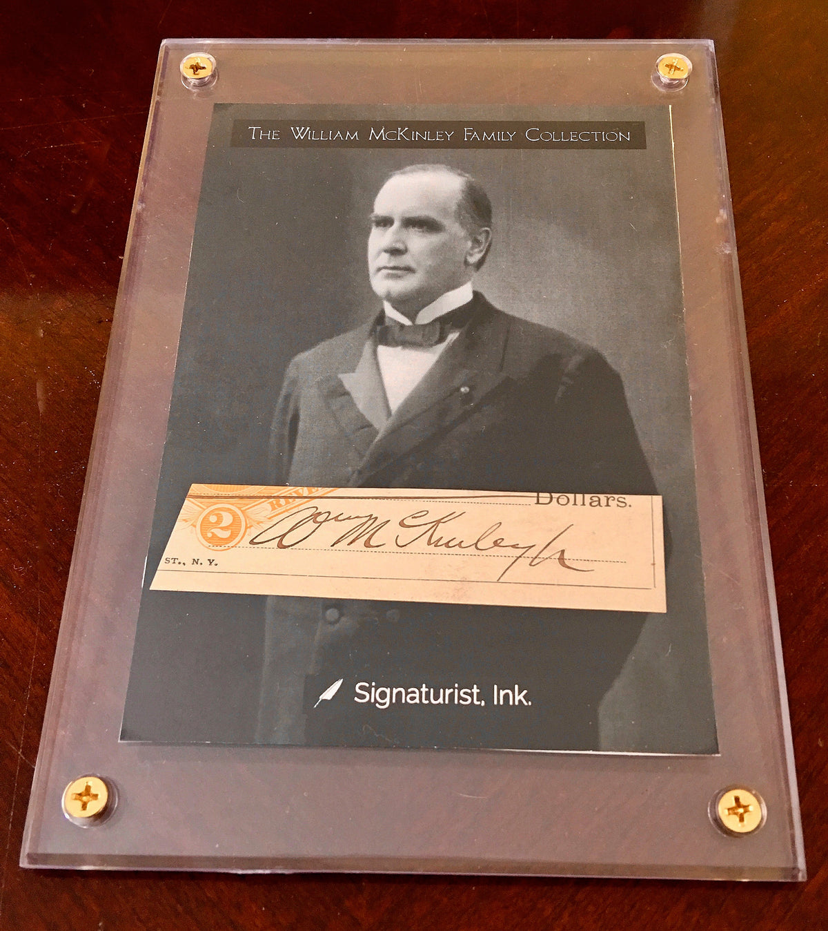WILLIAM McKINLEY * AUTOGRAPH Cut Signed * McKinley Family Collection COA