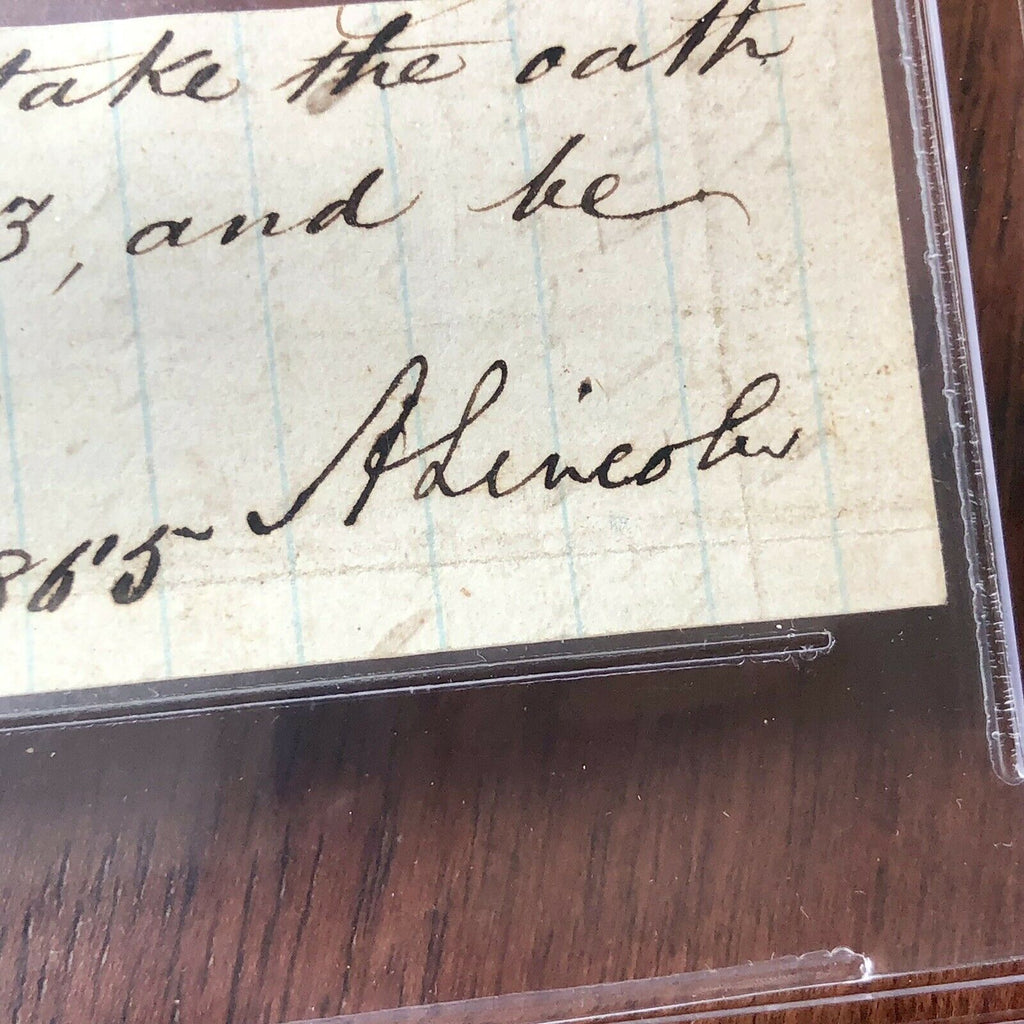 ABRAHAM LINCOLN * BAS JSA * Autograph AMNESTY Signed DAYS BEFORE ASSASSINATION