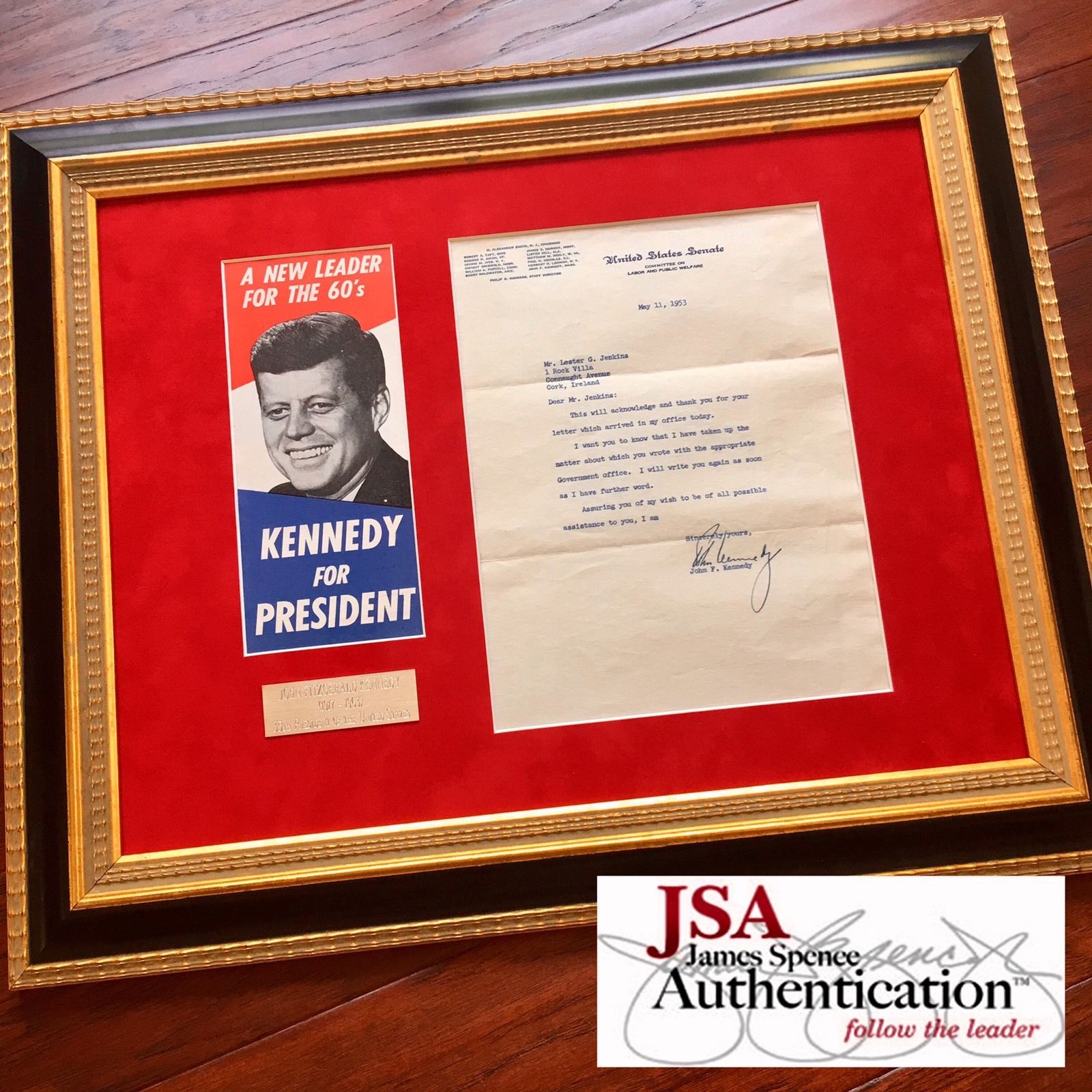 JOHN F. KENNEDY * JSA COA * Scarce Authentic JFK AUTOGRAPH Signed * President