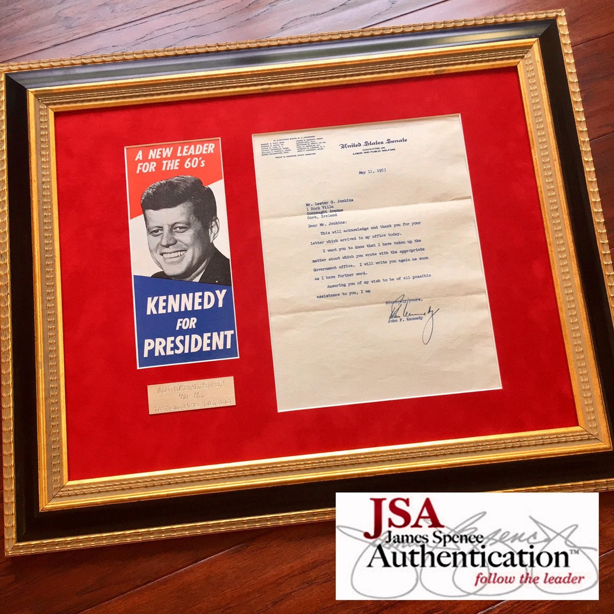JOHN F. KENNEDY * JSA COA * Scarce Authentic JFK AUTOGRAPH Signed * President
