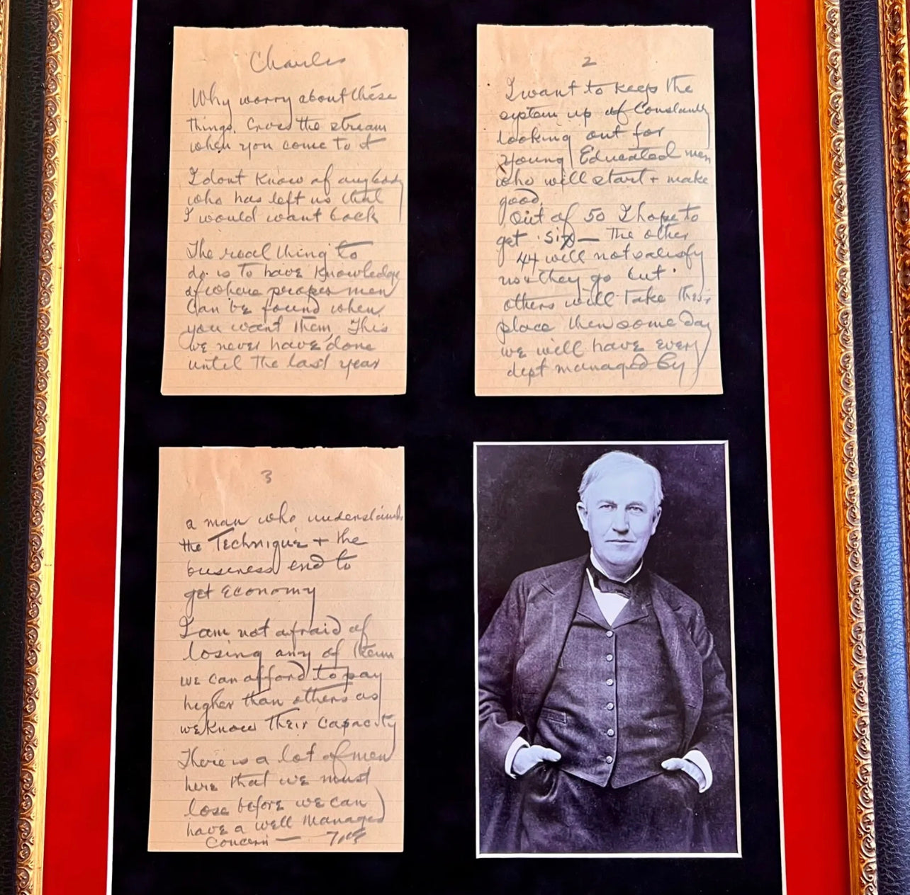 THOMAS EDISON * JSA * Ruthless 3 Page AUTOGRAPH Letter Firing 44 Men SIGNED