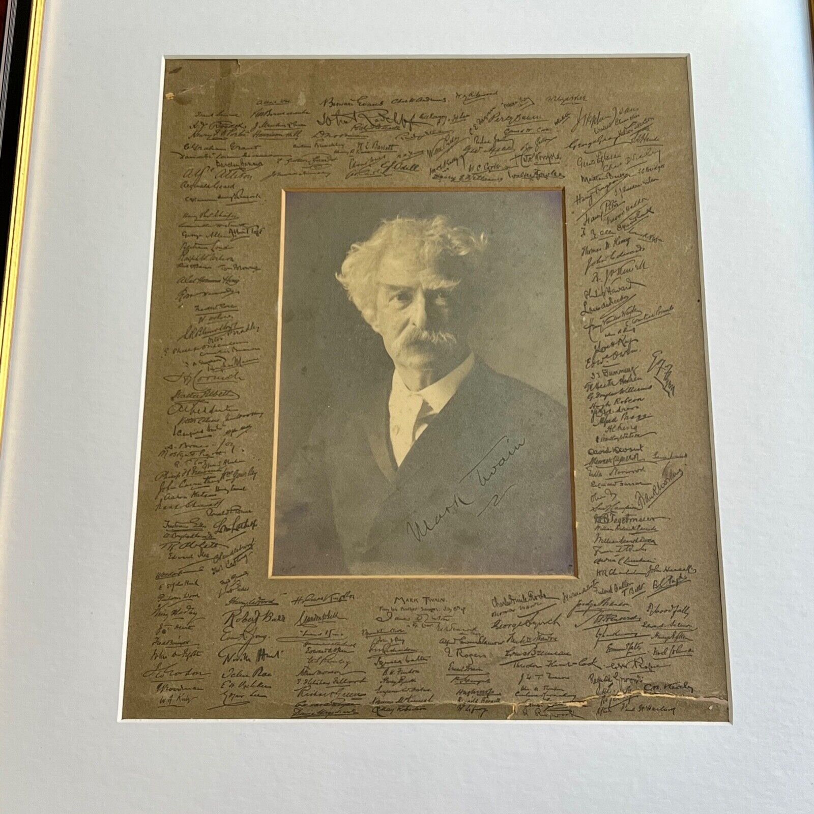 MARK TWAIN / SAMUEL L. CLEMENS * JSA * Autograph 'Savage Club' Photo Signed