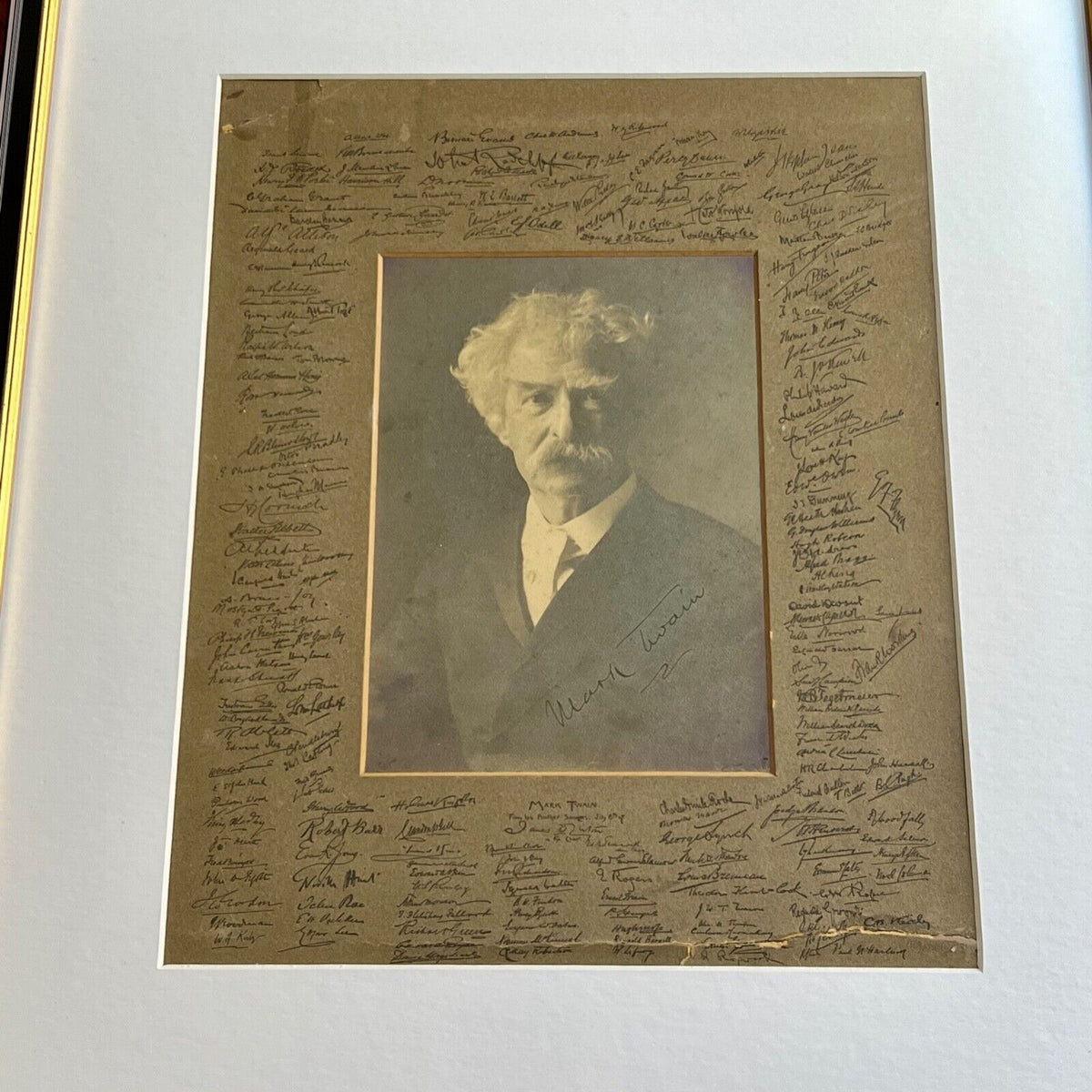 MARK TWAIN / SAMUEL L. CLEMENS * JSA * Autograph 'Savage Club' Photo Signed