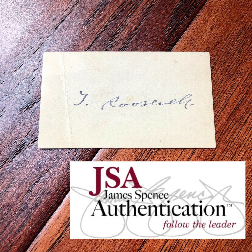 THEODORE ROOSEVELT * JSA LOA * Hand Signed Vice Presidents Card Autograph