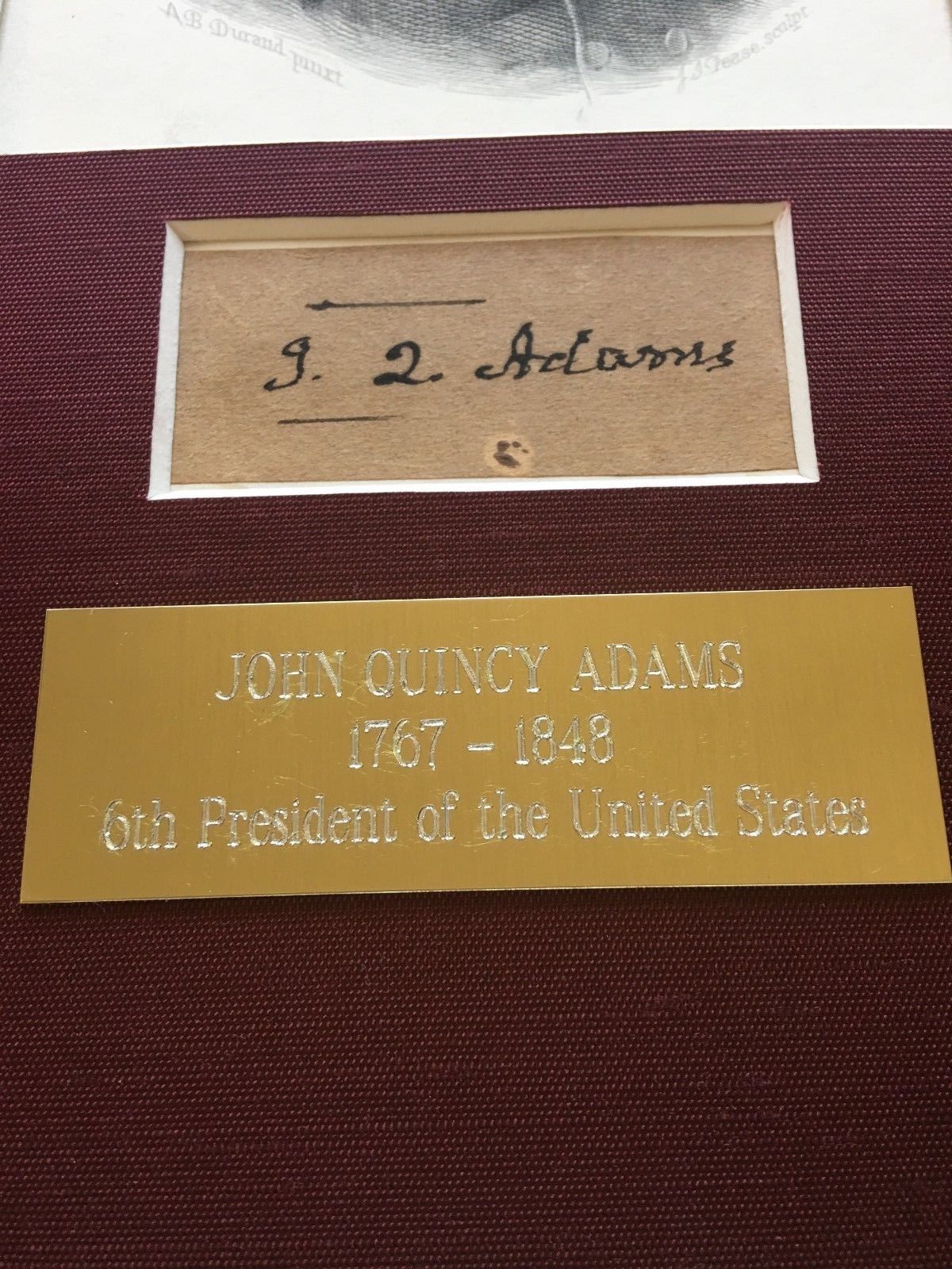 JOHN QUINCY ADAMS * PSA/DNA * Authentic AUTOGRAPH * SIGNED Clipped Free Frank