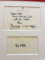 DIANA * Princess of Wales * KENSINGTON Autograph "love DIANA + THE BOYS" Signed