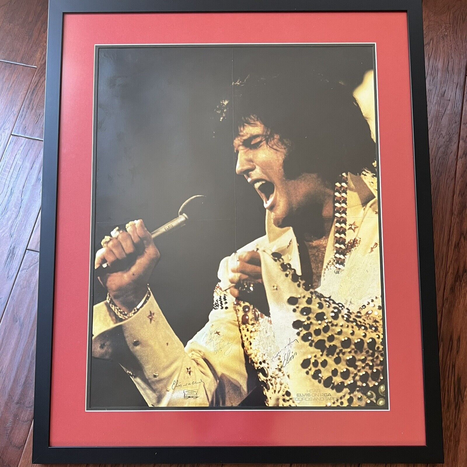 ELVIS PRESLEY * JSA & EPPERSON COA * Signed XXL Concert Poster Autograph Display