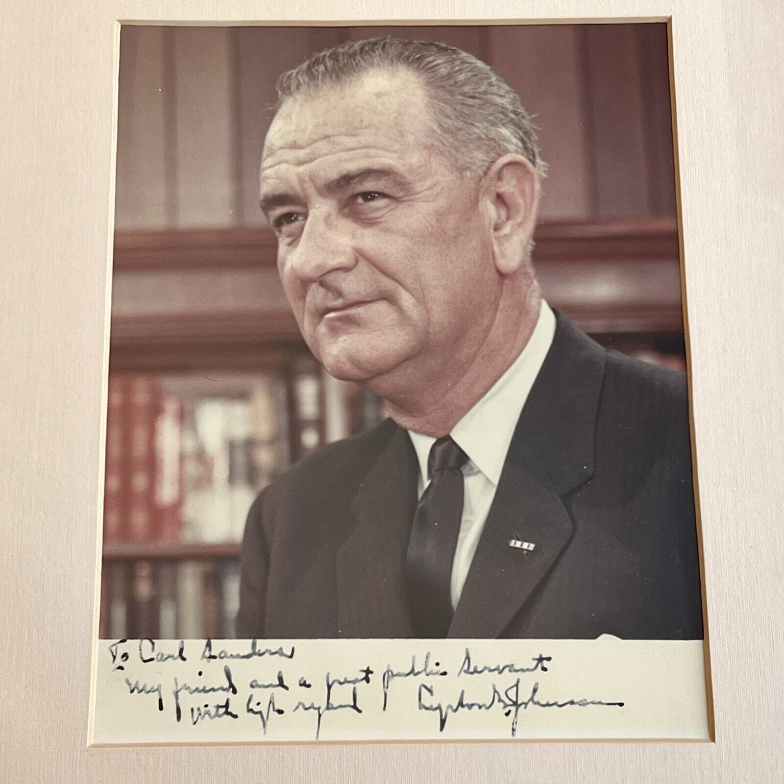 LYNDON B. JOHNSON * JSA *Type 1 Photo Signed As President To Georgia Governor
