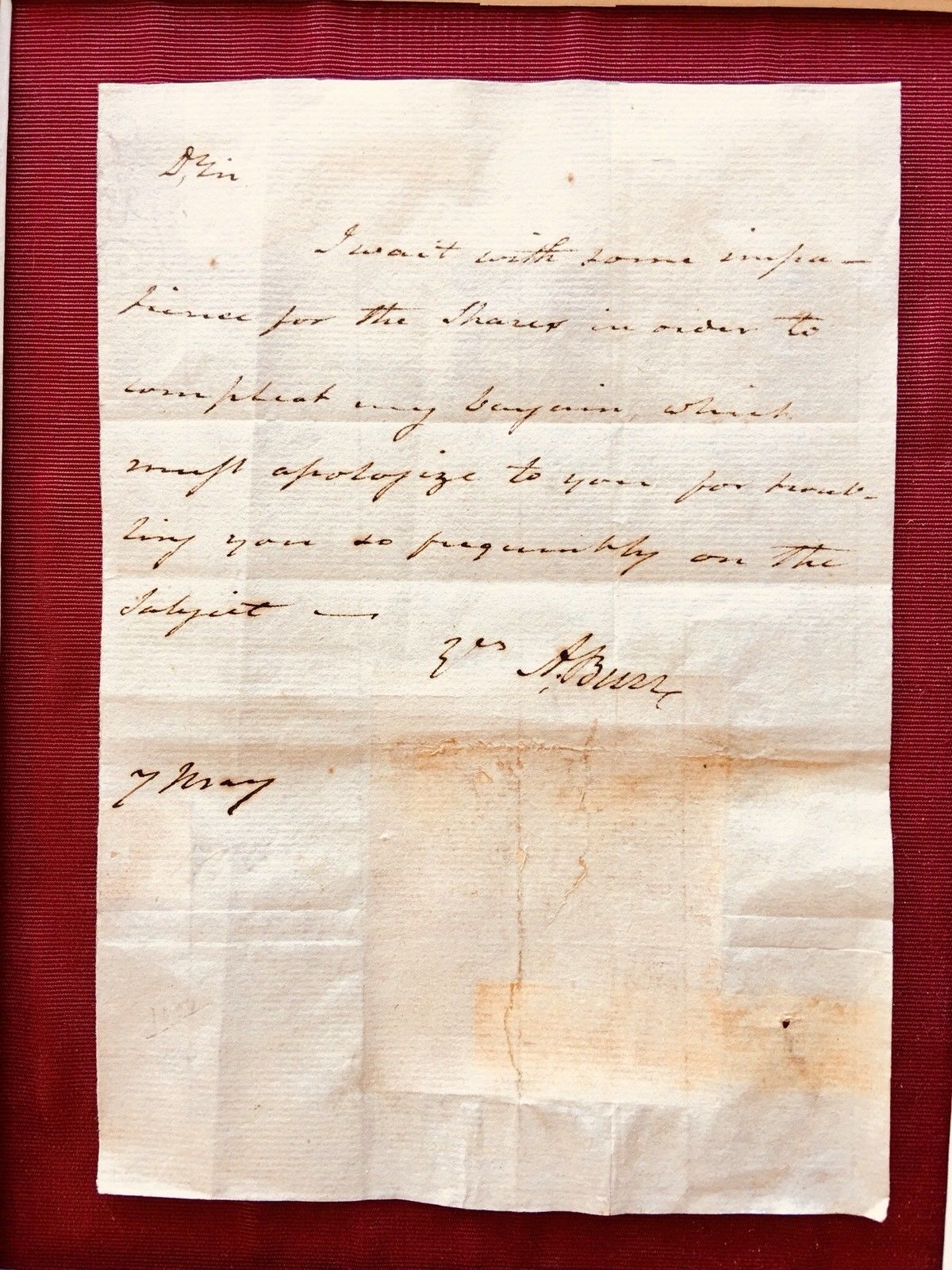 AARON BURR * Handwritten AUTOGRAPH LETTER Signed * Dueled ALEXANDER HAMILTON