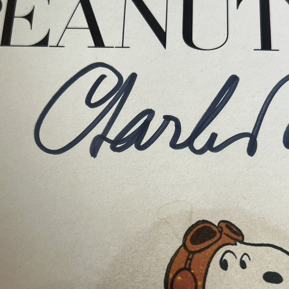 CHARLES M. SCHULZ * Beckett * AUTOGRAPH Drawing SNOOPY Woodstock Signed Sketch *