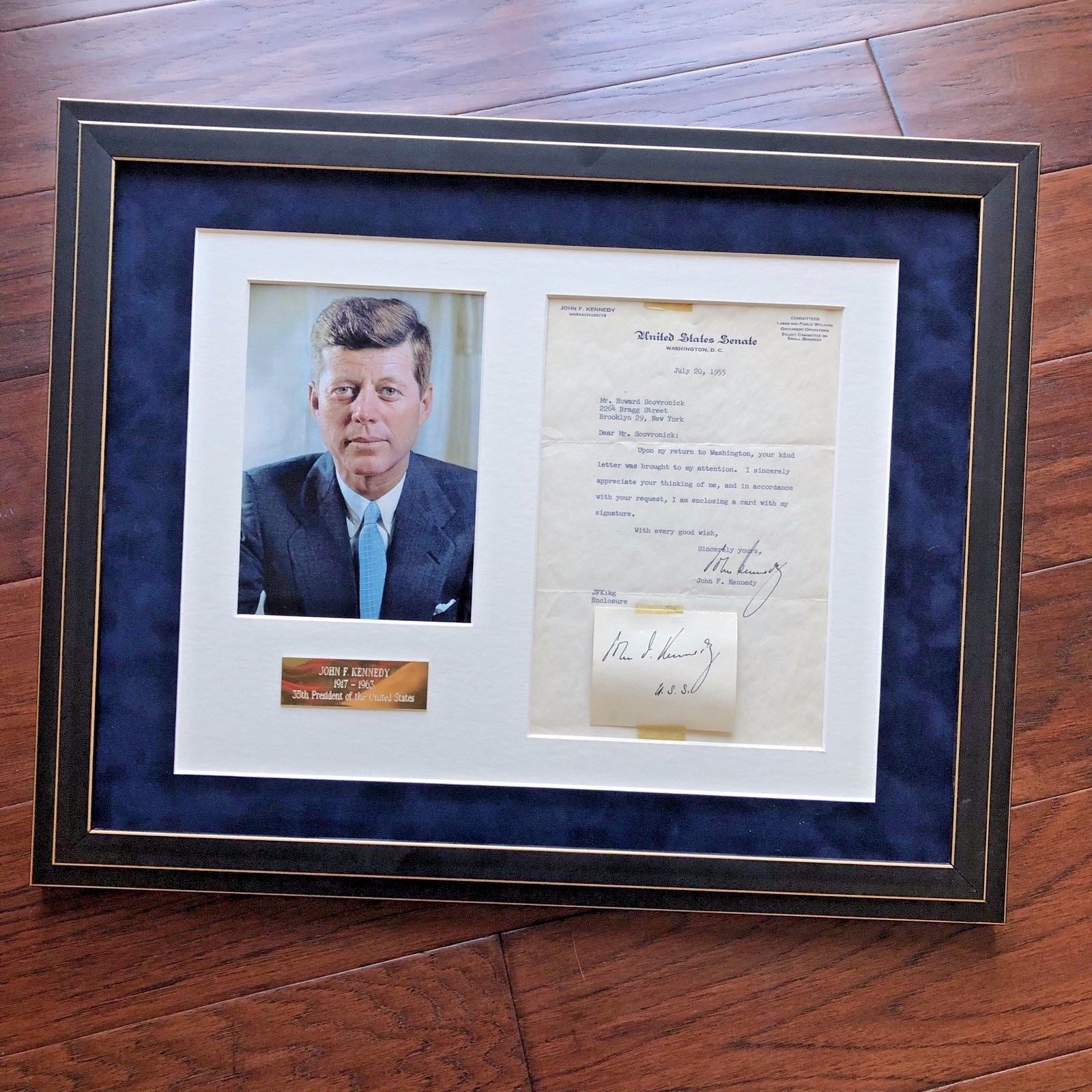JOHN F KENNEDY * JSA COA * Authentic Double (2x) Signed To Autograph Collector
