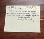 RONALD REAGAN * BAS * Handwritten AUTOGRAPH Condolence Letter SIGNED
