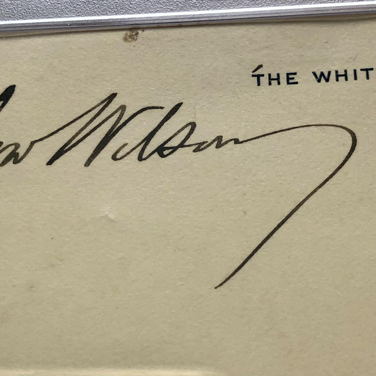 WOODROW WILSON * PSA/DNA Slabbed * Autograph White House Card Signed *