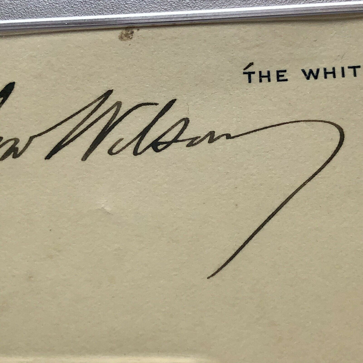 WOODROW WILSON * PSA/DNA Slabbed * Autograph White House Card Signed *