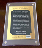 WILLIAM McKINLEY * AUTOGRAPH Cut Signed * McKinley Family Collection COA