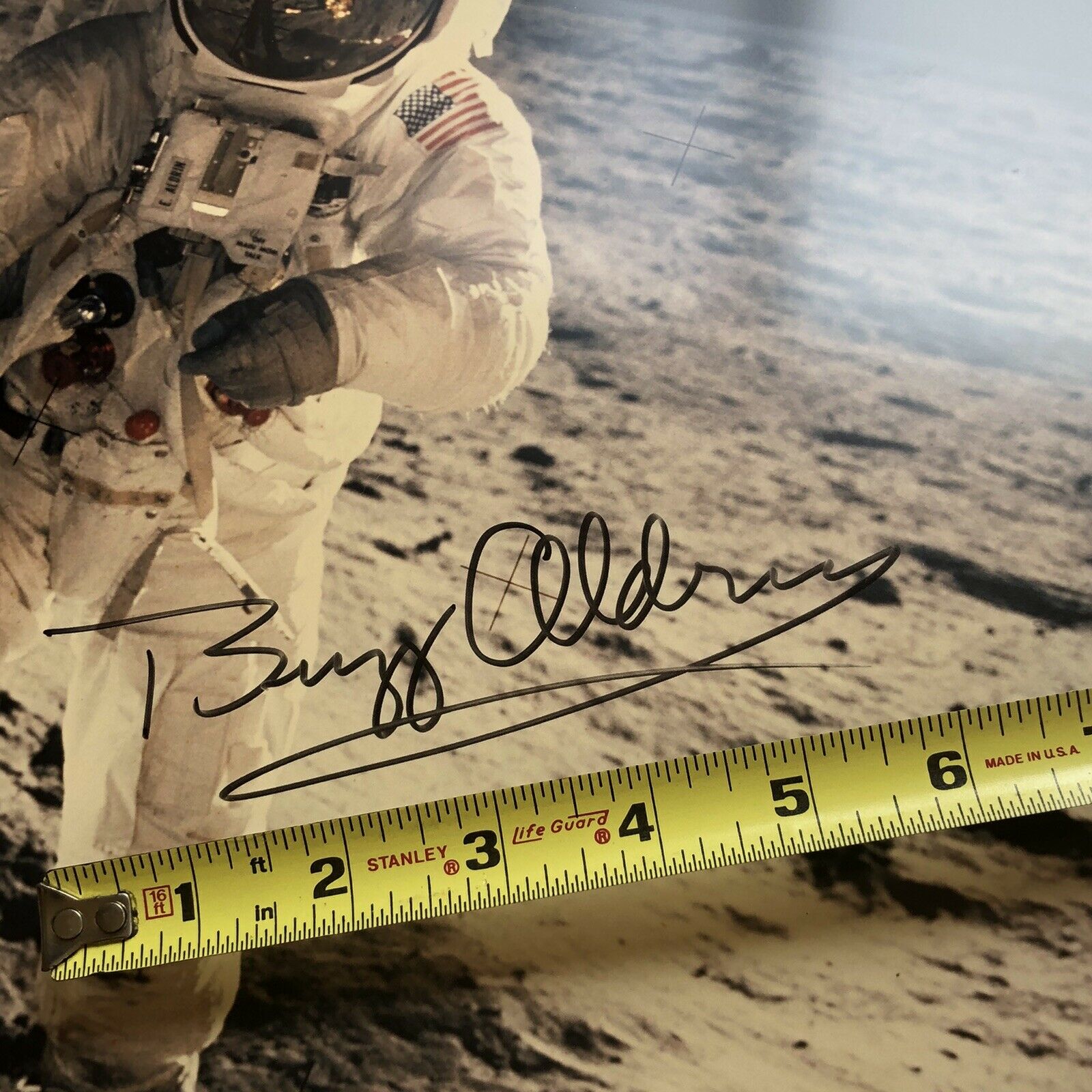 BUZZ ALDRIN * JSA LOA * 15x19 Autograph Photo Signed Apollo 11 Visor Shot Poster
