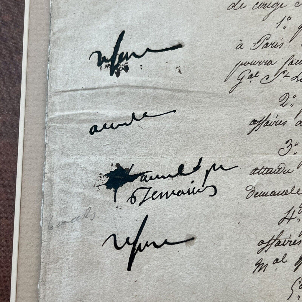 NAPOLEON BONAPARTE * JSA LOA * Signed Requests For Leaves of Absence Autograph