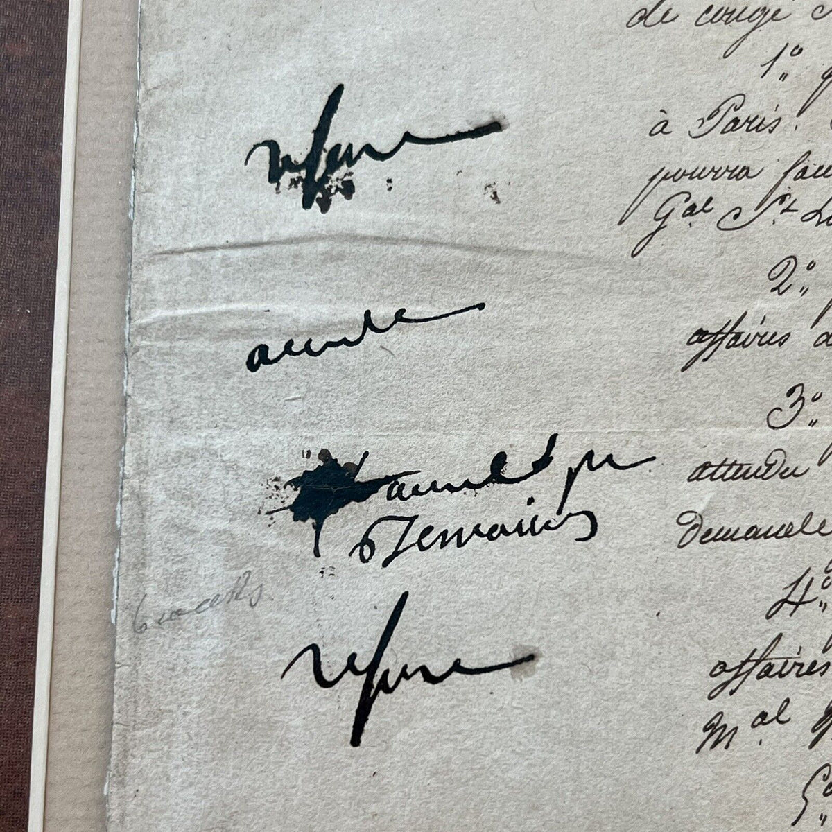 NAPOLEON BONAPARTE * JSA LOA * Signed Requests For Leaves of Absence Autograph