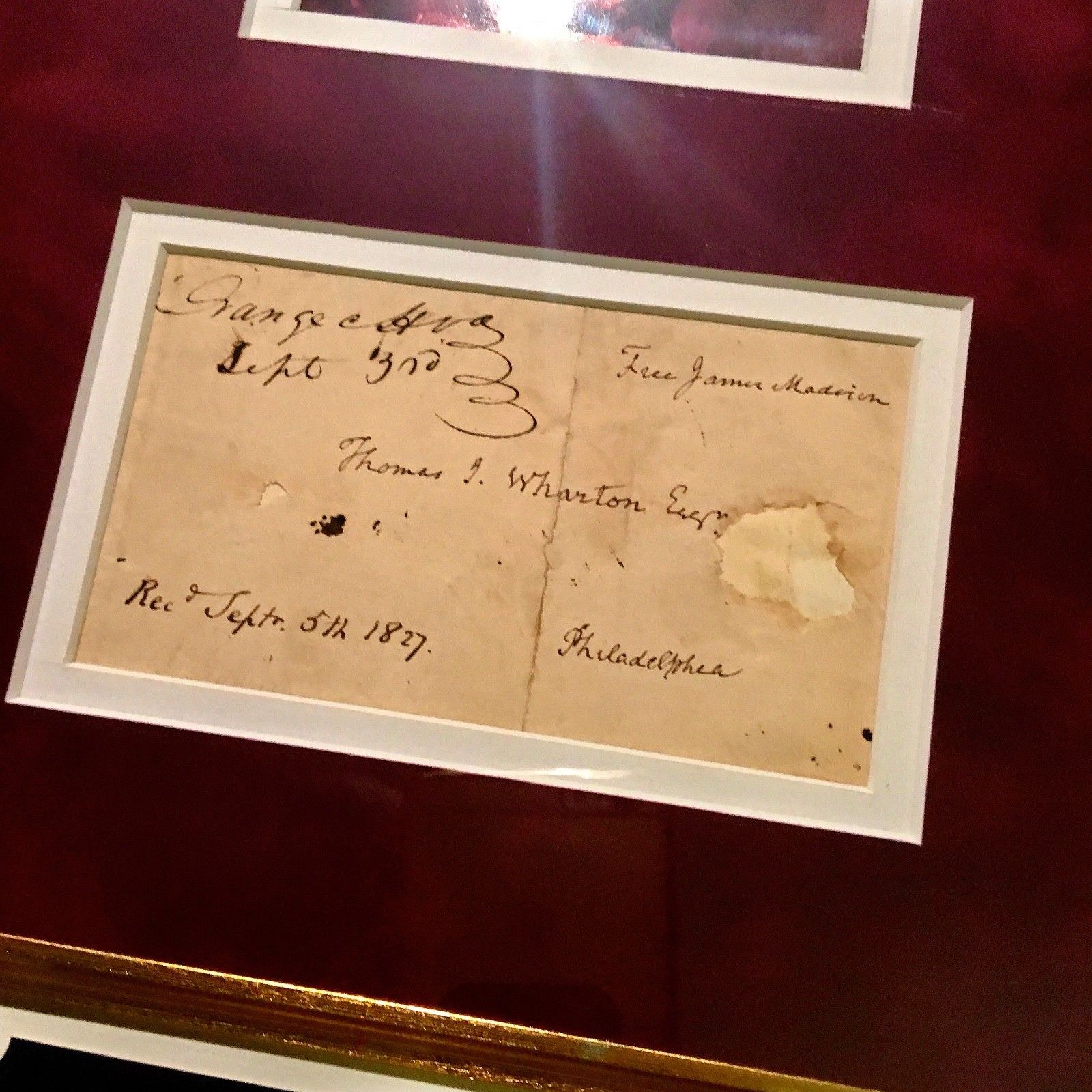 JAMES MADISON * AUTOGRAPH Free Frank Handwritten Envelope SIGNED * President