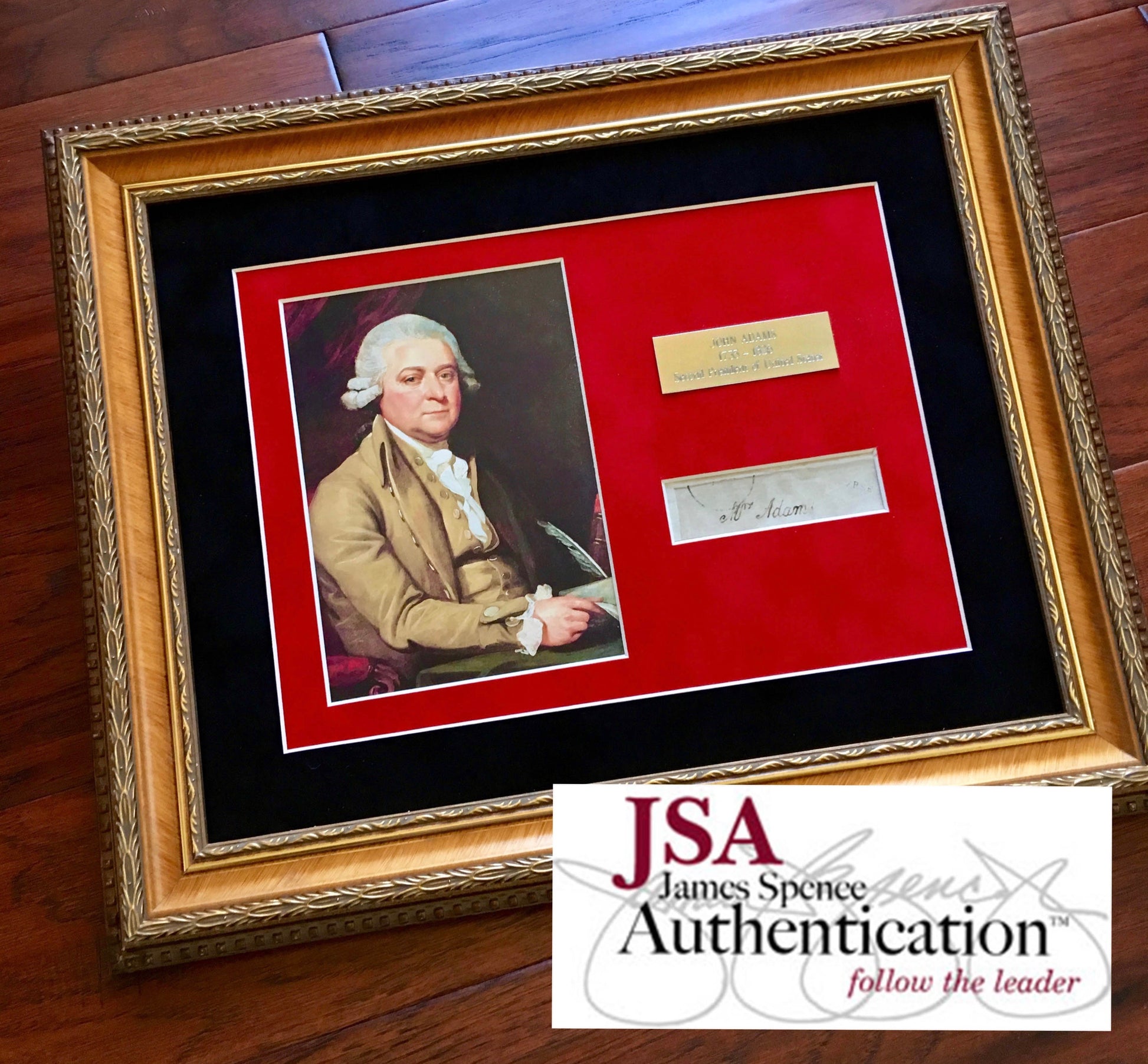 JOHN ADAMS * Scarce AUTOGRAPH Cut Signature SIGNED * JSA COA * 2nd President