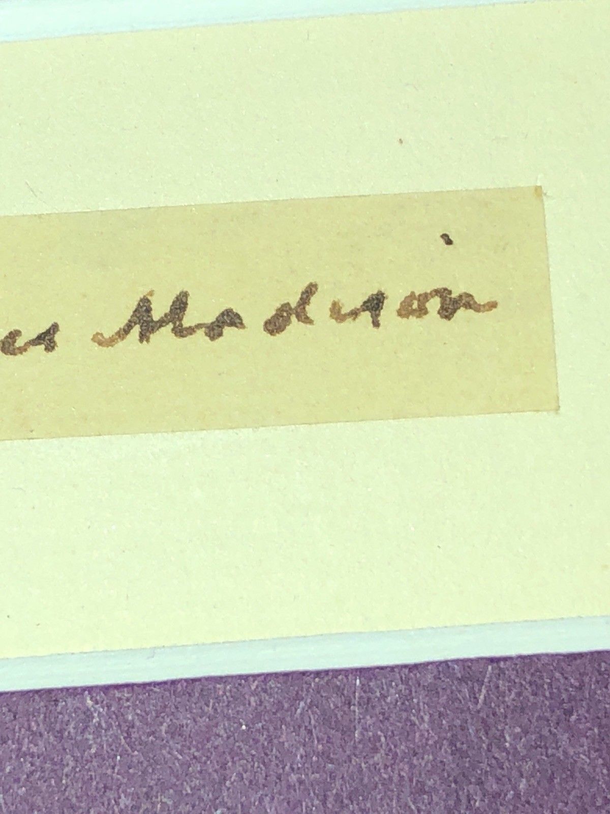 JAMES MADISON * Genuine SIGNED Clipped AUTOGRAPH * President Signature