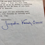 JACQUELINE KENNEDY * PSA/DNA * AUTOGRAPH Typed Letter SIGNED To Mom's Caretaker