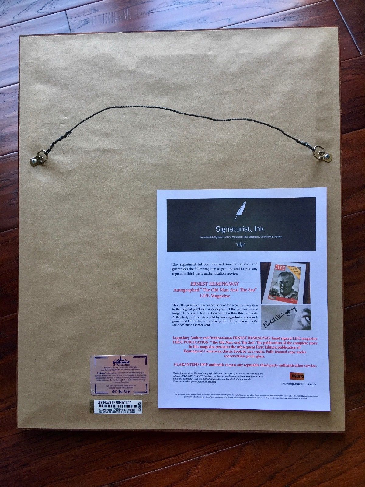 ERNEST HEMINGWAY Autograph OLD MAN & THE SEA First Publication LIFE Book SIGNED