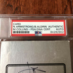 APOLLO 11 * PSA/DNA * Crew Signed Came In Peace Plaque Autograph Neil Armstrong