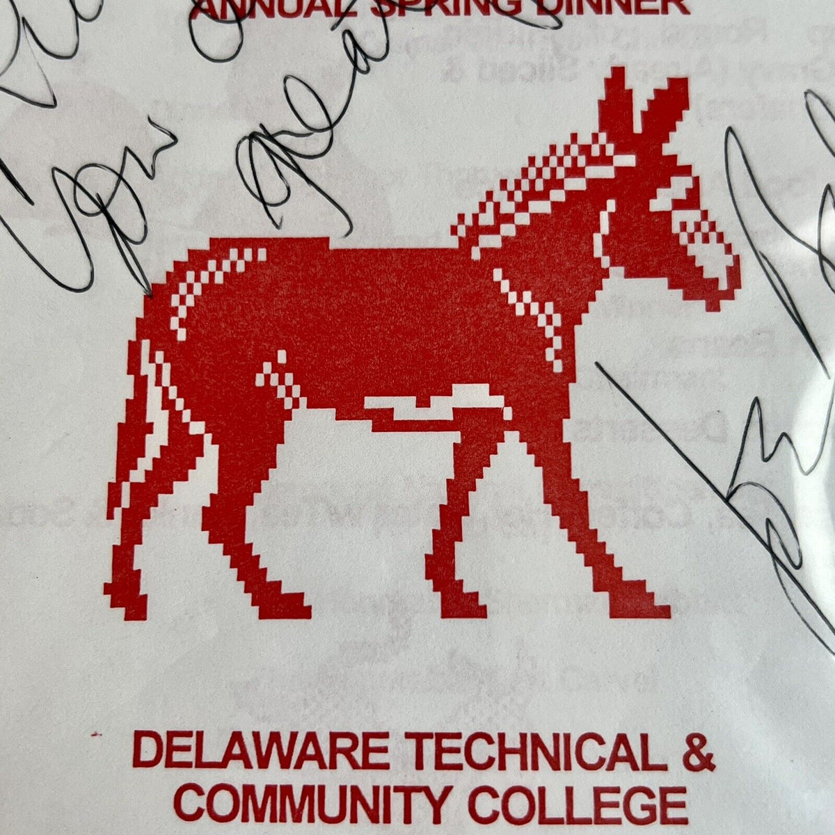 JOE BIDEN * BECKETT BAS Slab * Signed Democrat Donkey Autograph Pamphlet