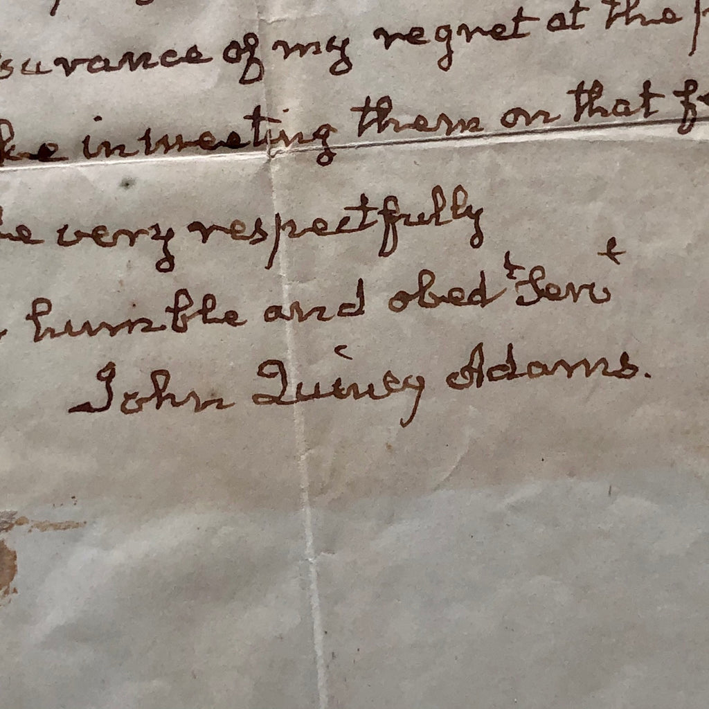 JOHN QUINCY ADAMS * JSA LOA * Handwritten Autograph Letter Signed Full Signature
