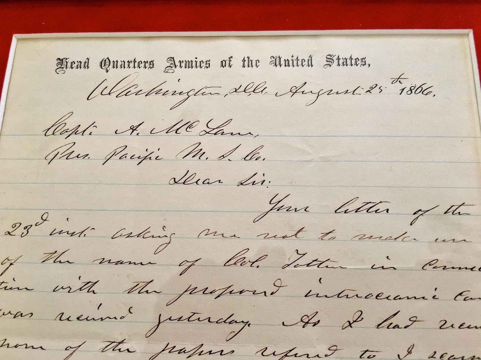 ULYSSES S. GRANT * Rare "Armies Of The United States" * AUTOGRAPH Letter SIGNED