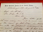 ULYSSES S. GRANT * Rare "Armies Of The United States" * AUTOGRAPH Letter SIGNED