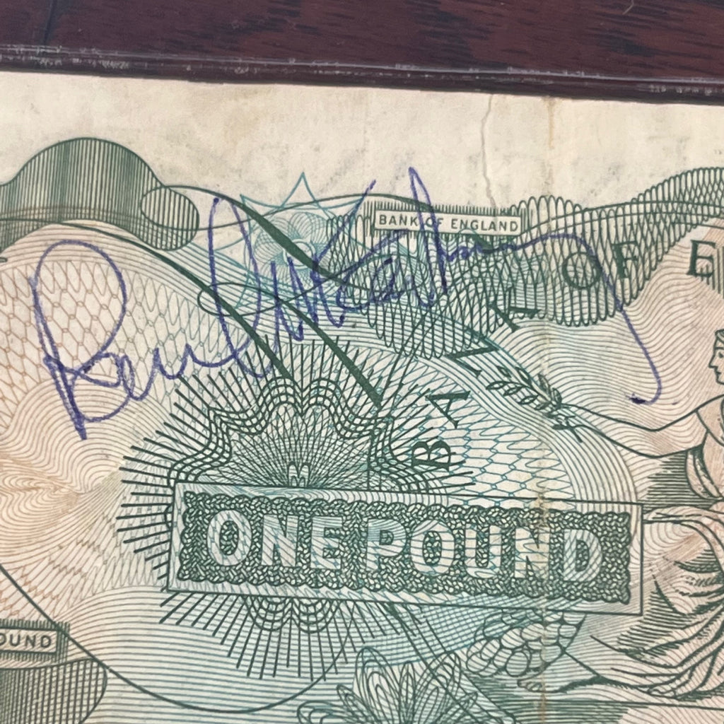 PAUL MCCARTNEY * BAS BECKETT * Autograph One Pound Note Signed * The Beatles