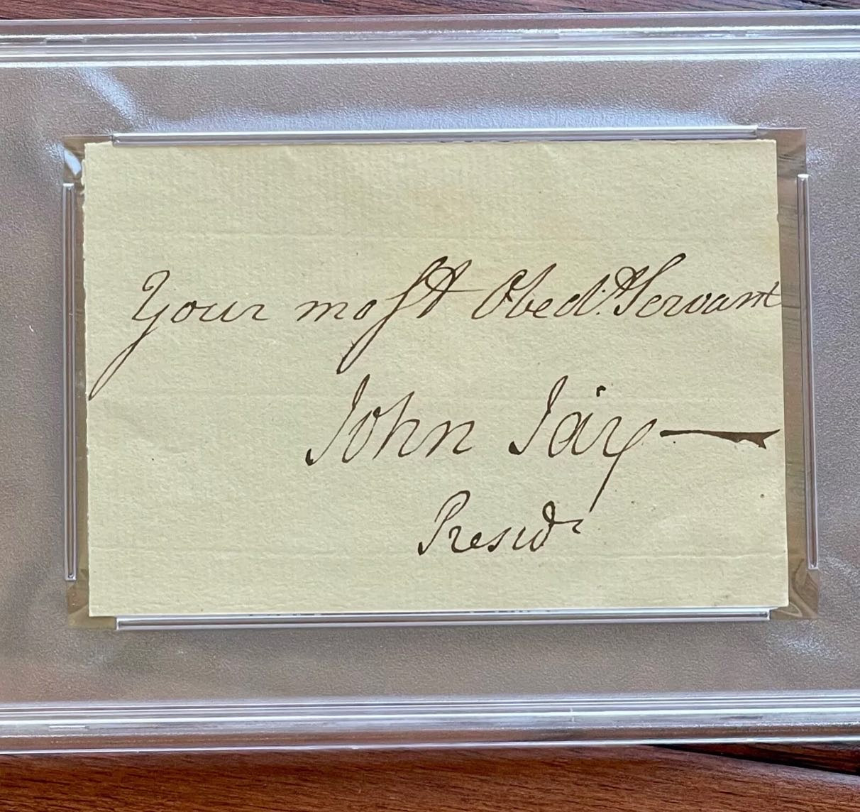 JOHN JAY * PSA * AUTOGRAPH SIGNED * Rev War Date * Chief Justice Supreme Court
