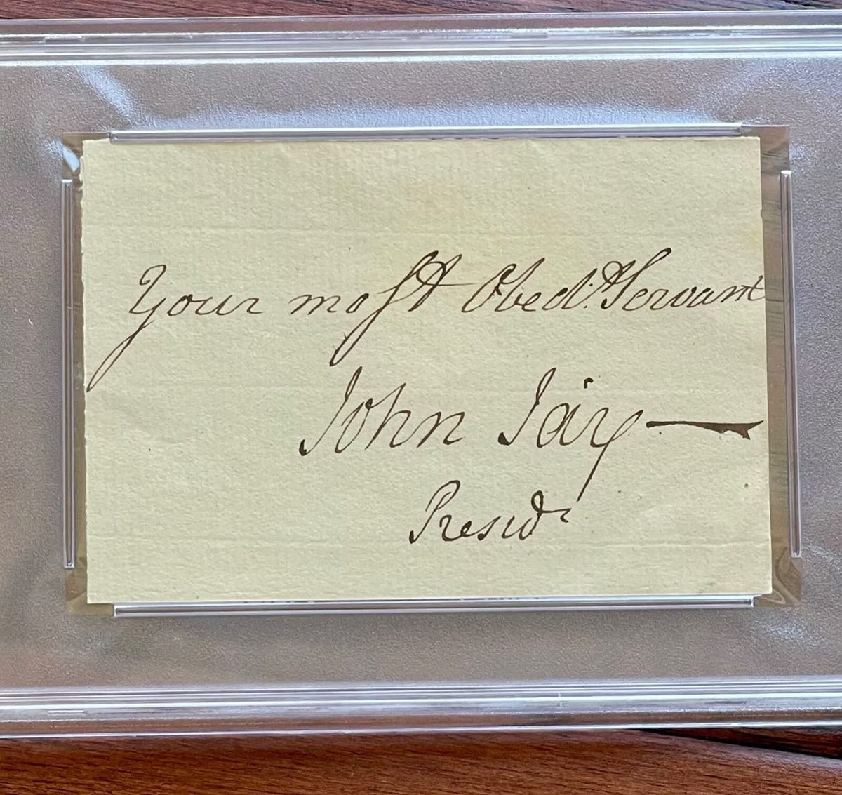 JOHN JAY * PSA * AUTOGRAPH SIGNED * Rev War Date * Chief Justice Supreme Court
