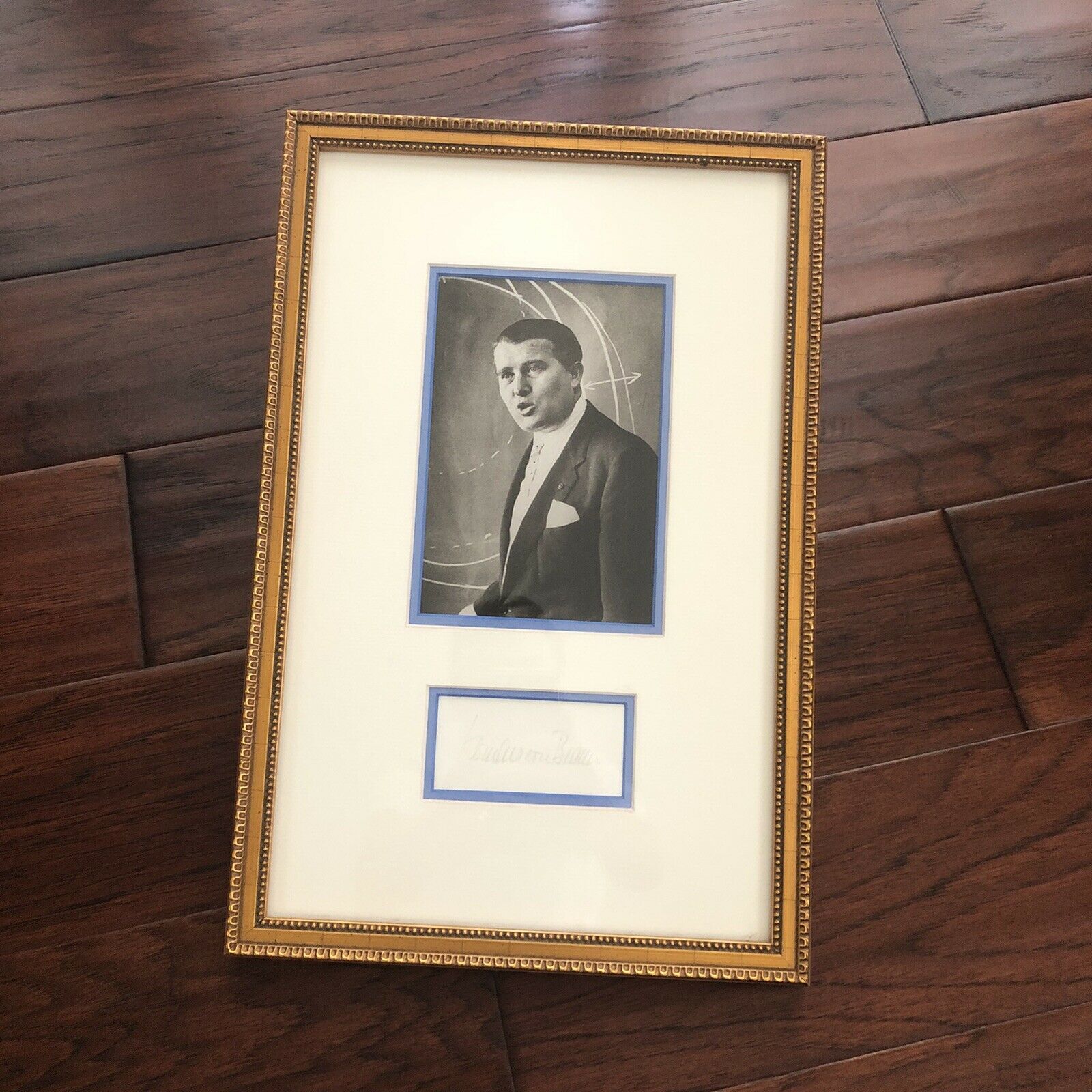 WERNHER VON BRAUN * ZARELLI LOA * Signed Autograph Index Card NASA Engineer *
