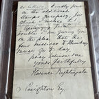 FLORENCE NIGHTINGALE * PSA/DNA * Scarce Full Signature Autograph Letter Signed