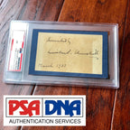 WINSTON S. CHURCHILL * PSA/DNA Slab * Autograph Inscribed Cut Card Signed *