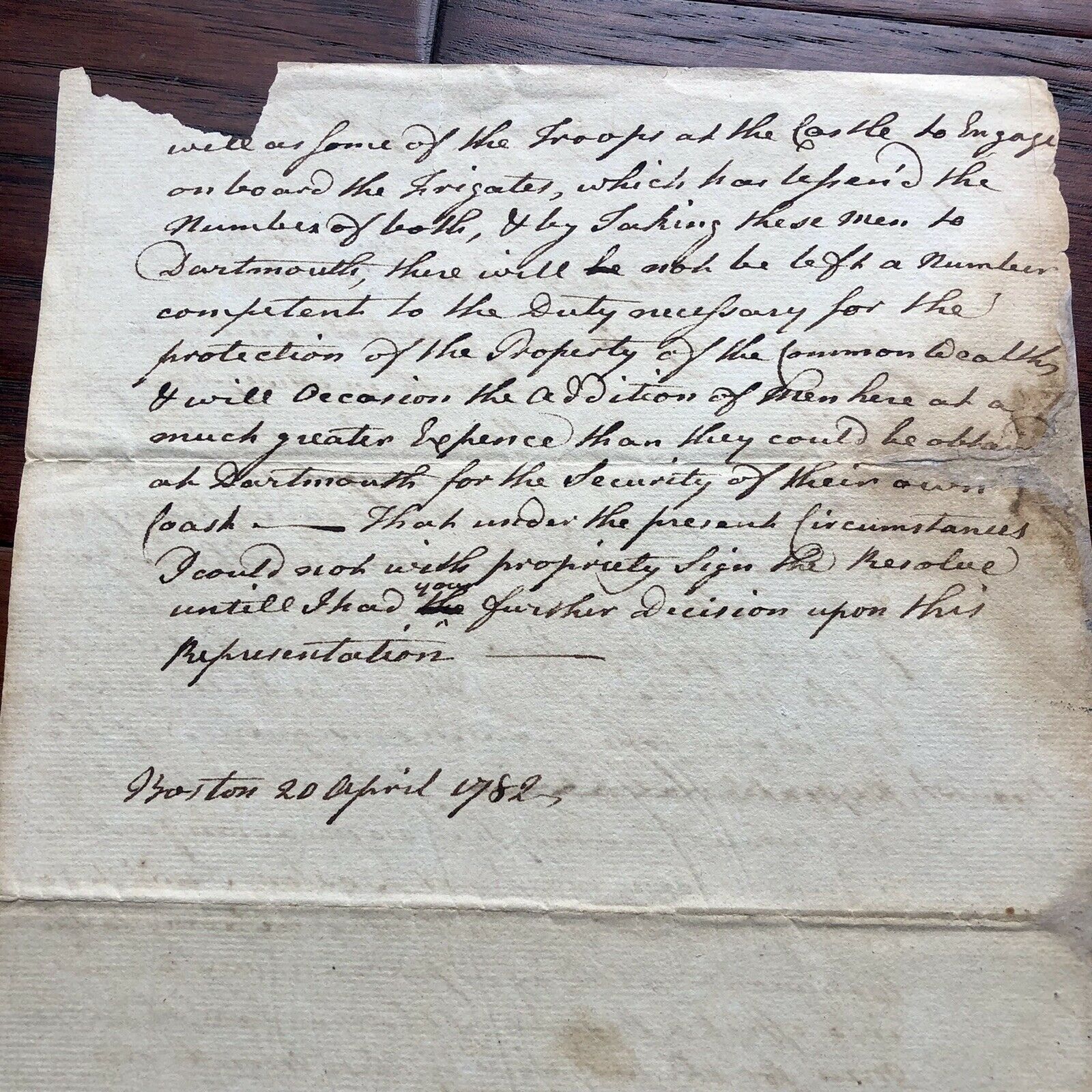 JOHN HANCOCK * JSA * Handwritten Draft Reinforcing Troops * No Autograph Signed