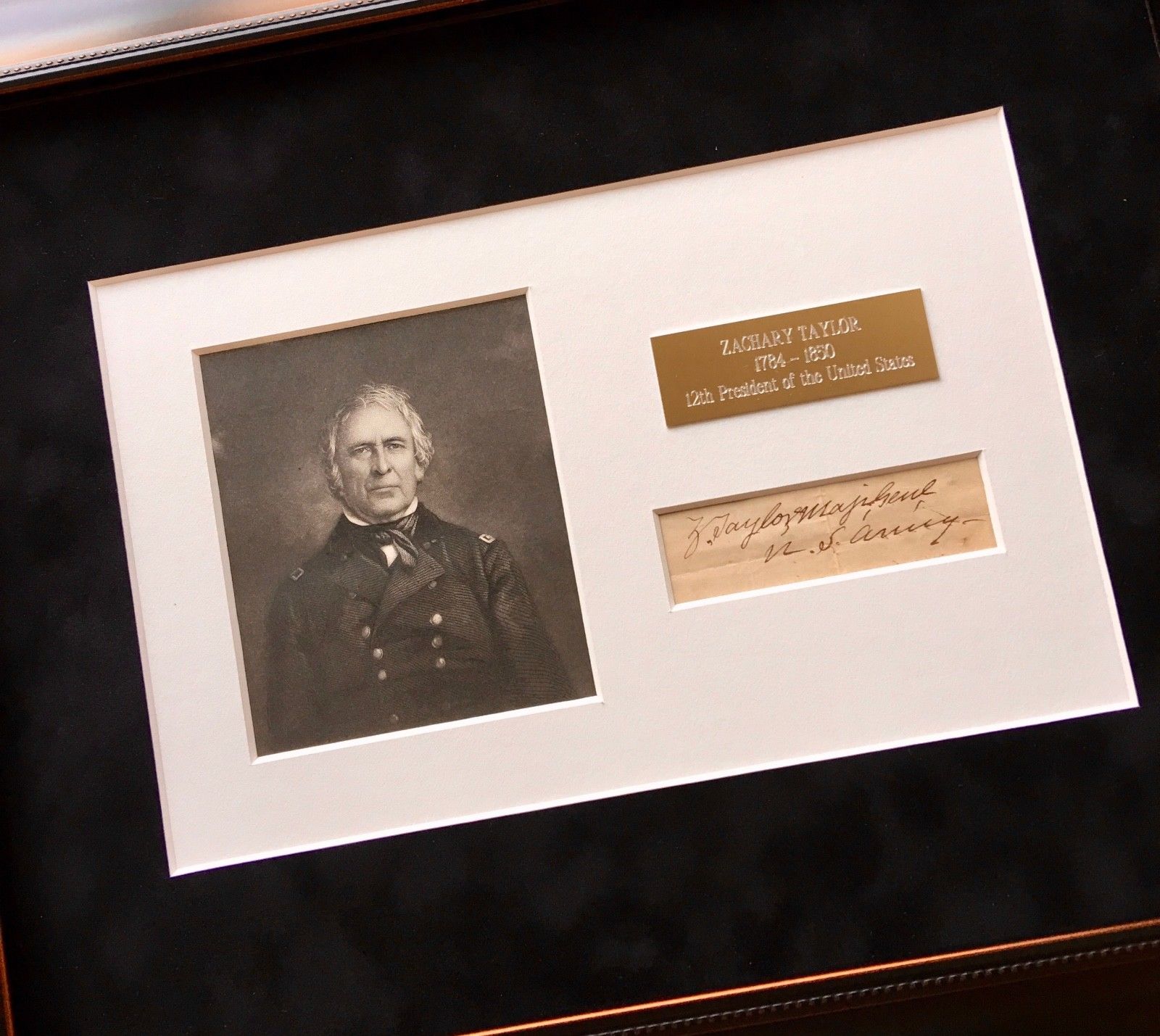 ZACHARY TAYLOR * JSA COA * AUTOGRAPH Cut Signed * Major Genl US ARMY