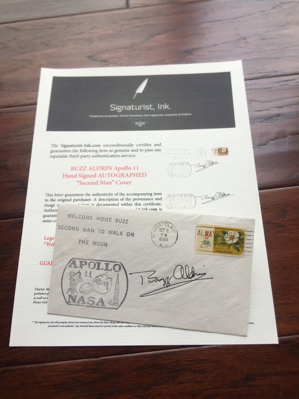 BUZZ ALDRIN * Autograph SIGNED Moon Cover * APOLLO 11 NASA Astronaut
