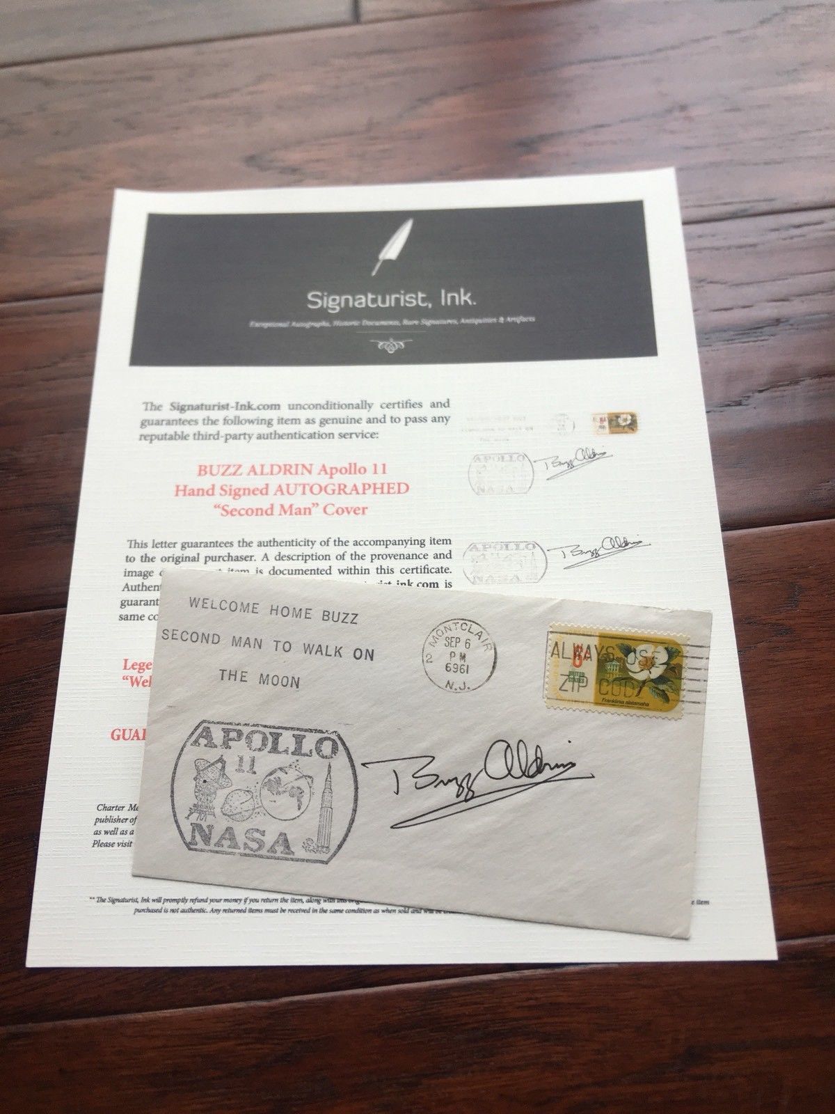 BUZZ ALDRIN * Autograph SIGNED Moon Cover * APOLLO 11 NASA Astronaut