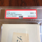 BABE RUTH * PSA/DNA * Mint 9 Graded Autograph Encapsulated Signed Slabbed Yankee