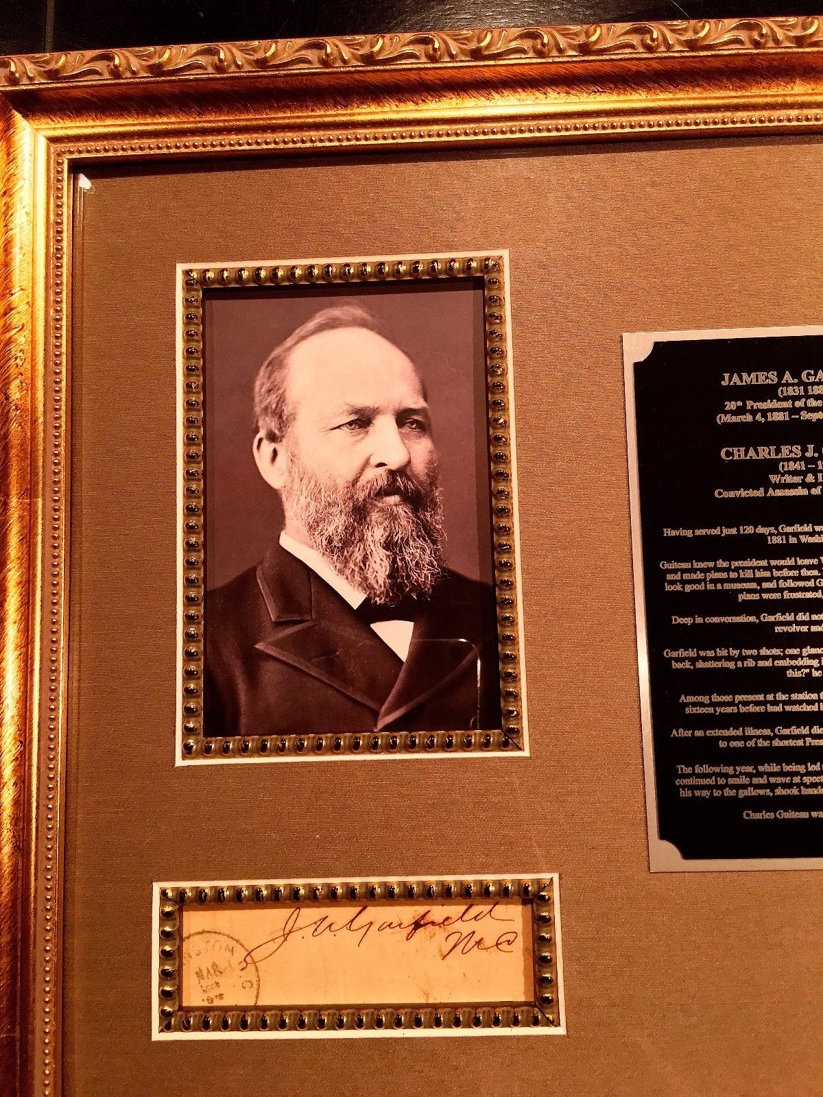 PSA/DNA President James A. GARFIELD + Charles GUITEAU Assassin AUTOGRAPHS SIGNED