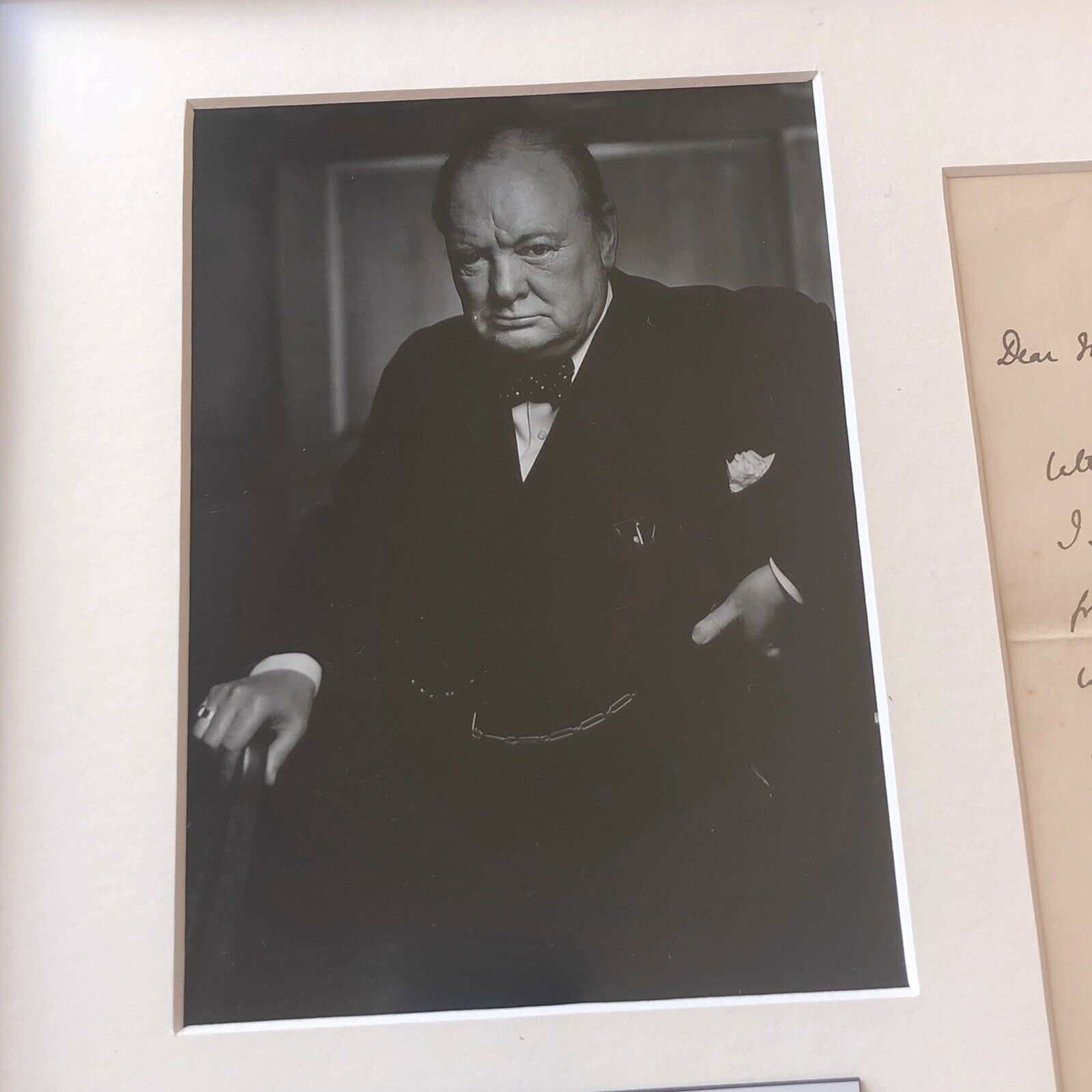 WINSTON S. CHURCHILL * JSA LOA * Authentic Handwritten AUTOGRAPH Letter SIGNED