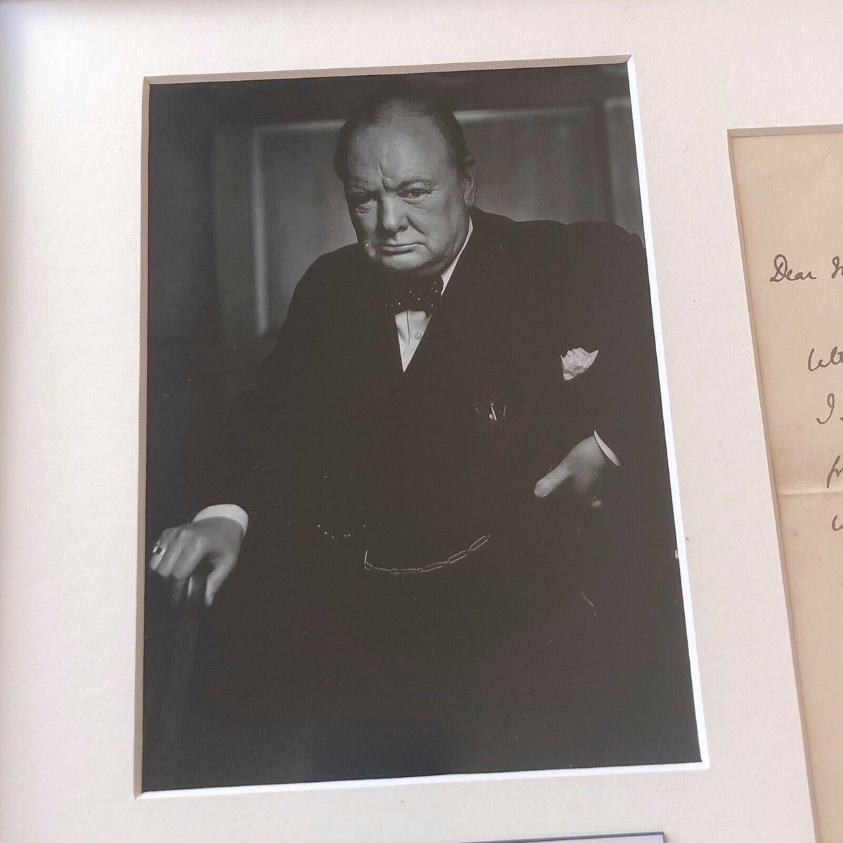 WINSTON S. CHURCHILL * JSA LOA * Authentic Handwritten AUTOGRAPH Letter SIGNED