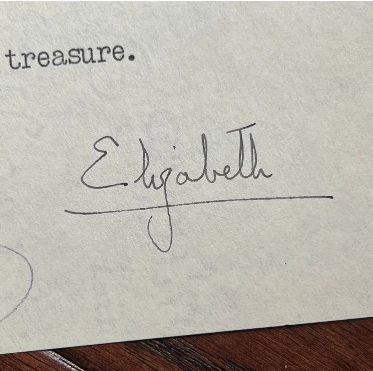QUEEN ELIZABETH II * JSA LOA * Signed Letter Re 21st Birthday Gift Autograph