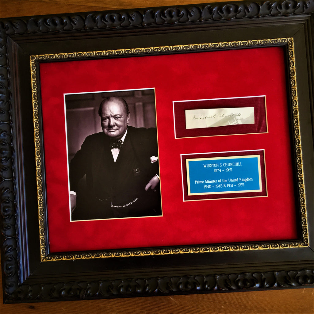 WINSTON S CHURCHILL * rare Authentic AUTOGRAPH Hand Signed * Prime Minister UK