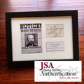 COLE YOUNGER * JSA LOA * Autograph Card Signed * Jesse James Gang Outlaw