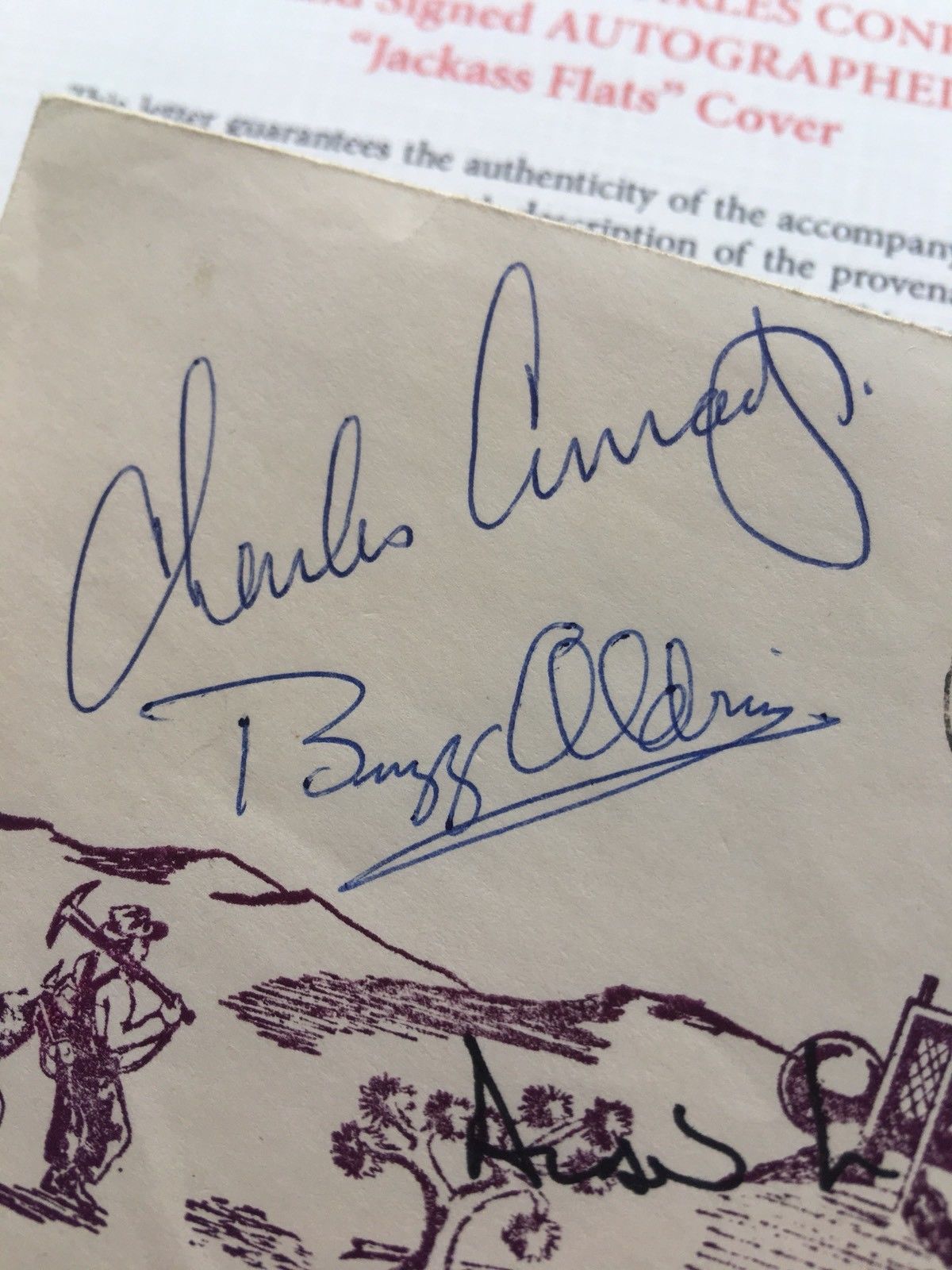 BUZZ ALDRIN * Charles CONRAD * Autograph Signed * Cachet Cover Apollo 11 & 12